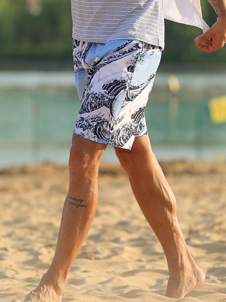 Lomme Rett Strandshorts For Menn