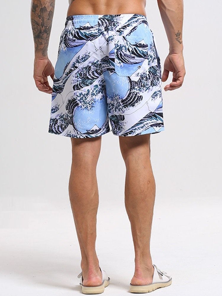 Lomme Rett Strandshorts For Menn