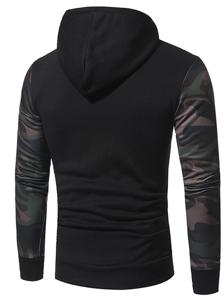 Camouflage Pullover Pocket Pullover Vinterhettegensere