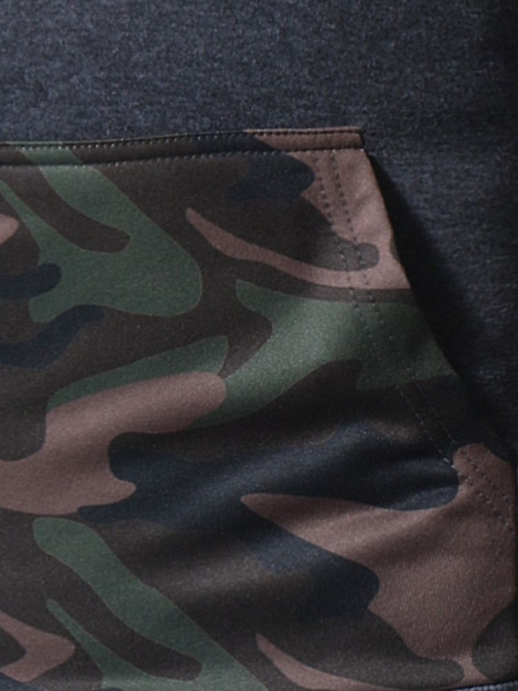 Camouflage Pullover Pocket Pullover Vinterhettegensere