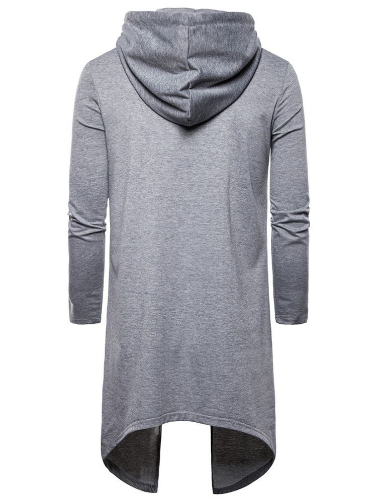 Genser Vanlige Asymmetrisk Fall Casual Hettegensere