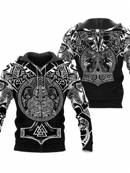 Print Cardigan Hette Hette Hettegensere For Menn