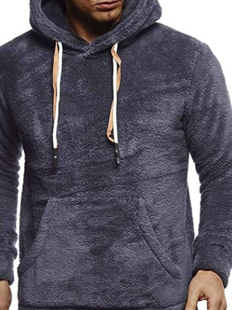 Pullover Plain Pocket Pullover Slim Hettegensere