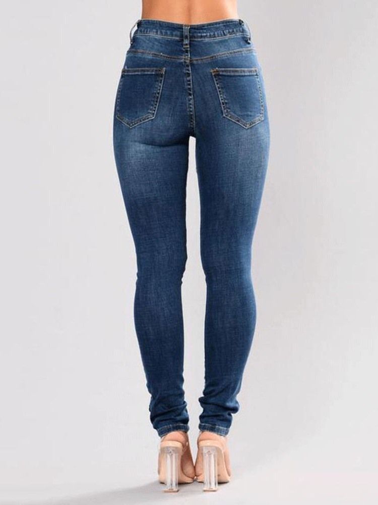 Broderi Floral Ripped Slim Mid-Waist Jeans