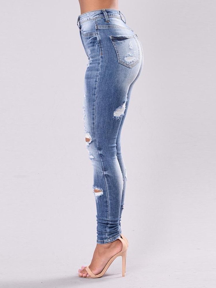 Ensfarget Vaskbar Slim Jeans