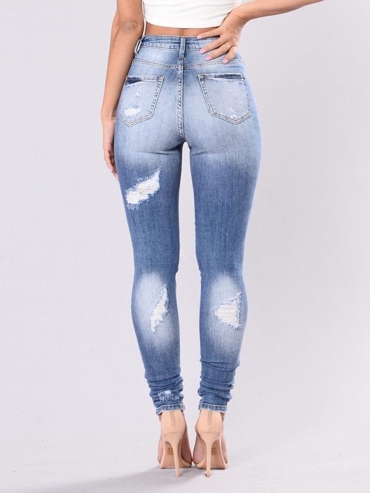 Ensfarget Vaskbar Slim Jeans