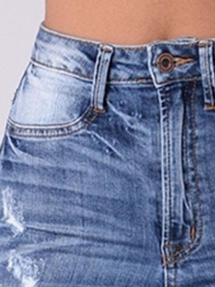 Ensfarget Vaskbar Slim Jeans