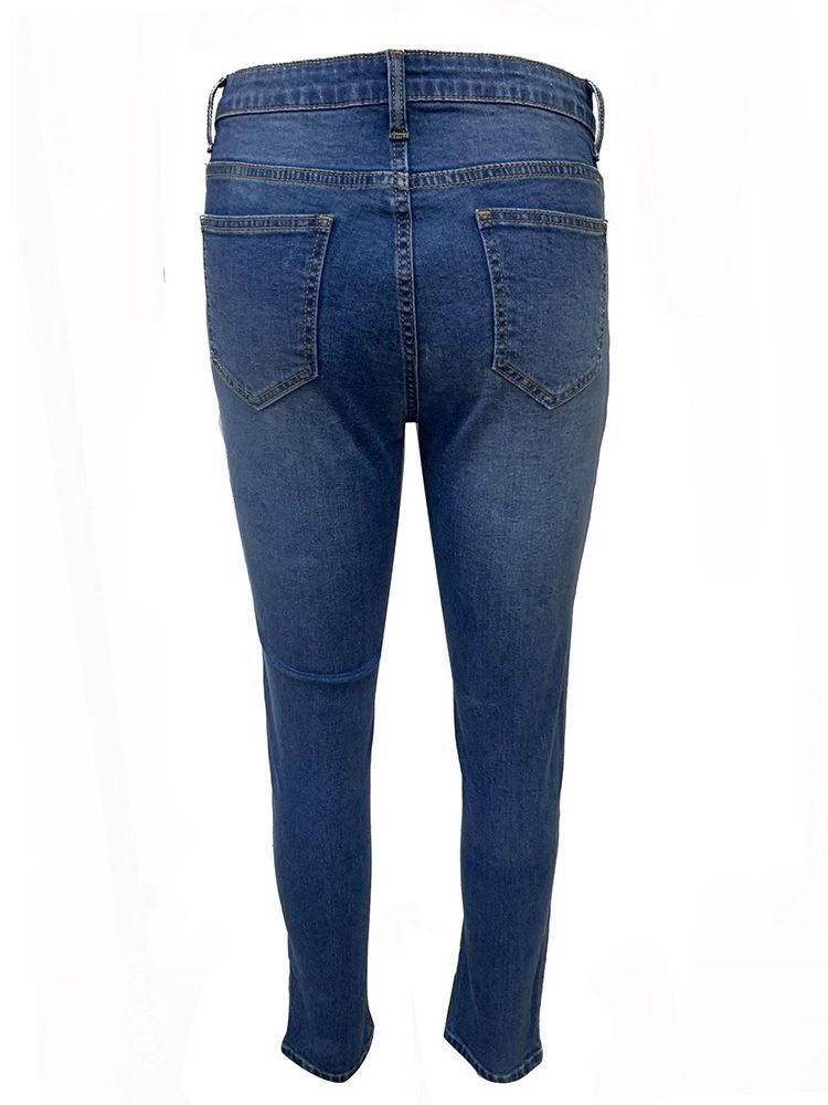 Vanlige Blyantbukser Med Snøring Lace-Up Skinny Jeans