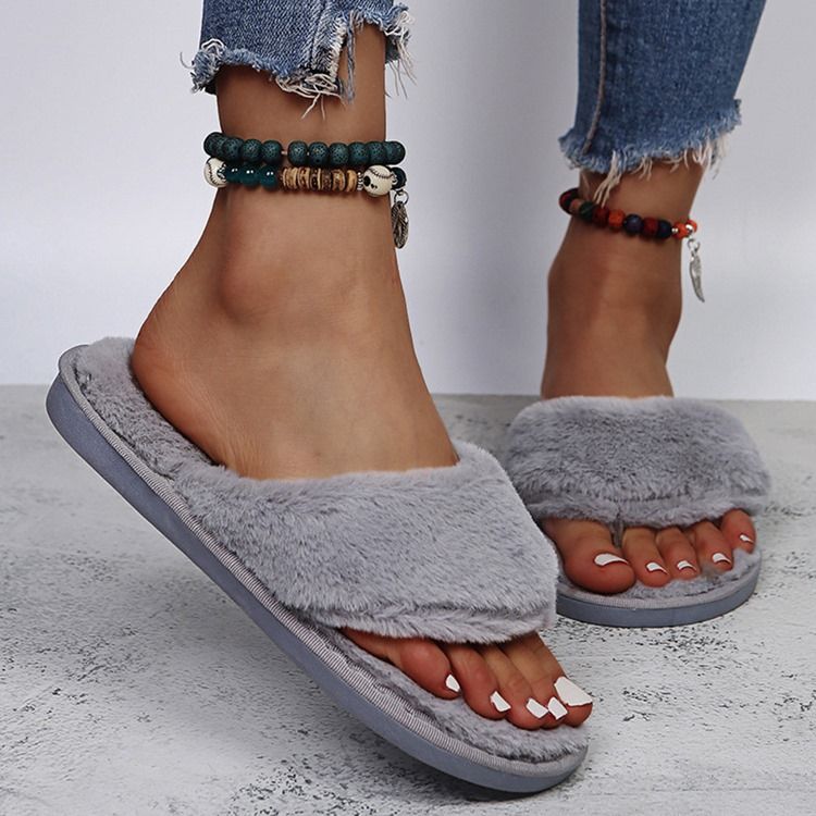 Flip Flop Slip-On Flat Med Vanlige Tøfler