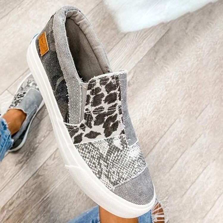 Slip-On Low Cut Øvre Leopard Joggesko