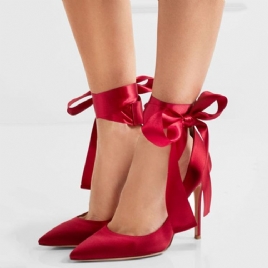 Peep Toe Ribbon Bryllupssko