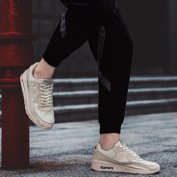 Pu Low Cut Øvre Snøre-Mesh Joggesko For Menn