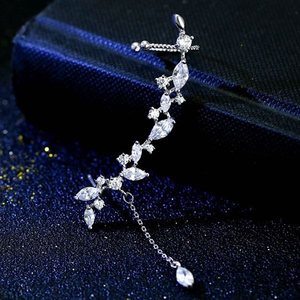 Overdrive Rhinestone Tassel Ear Cuff