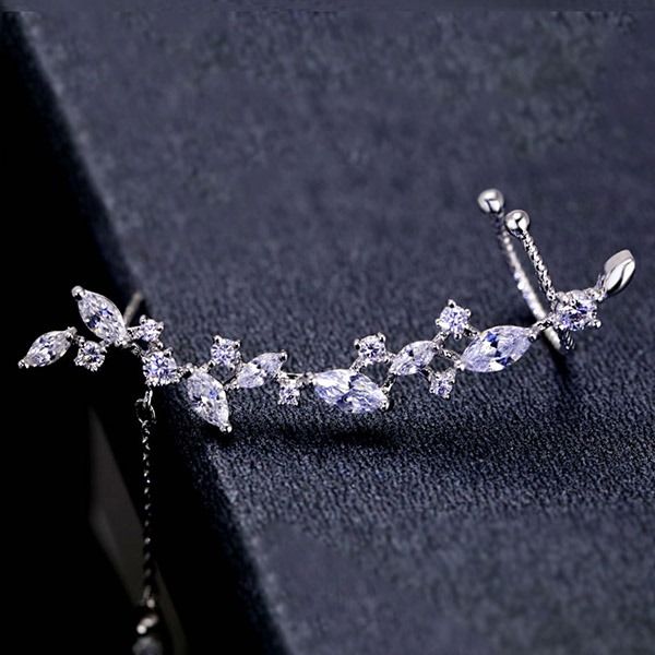 Overdrive Rhinestone Tassel Ear Cuff