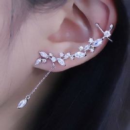 Overdrive Rhinestone Tassel Ear Cuff