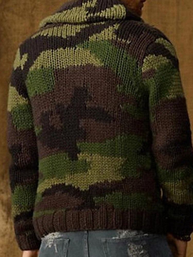 Lapel Standard Camouflage Single Breasted Vintergenser