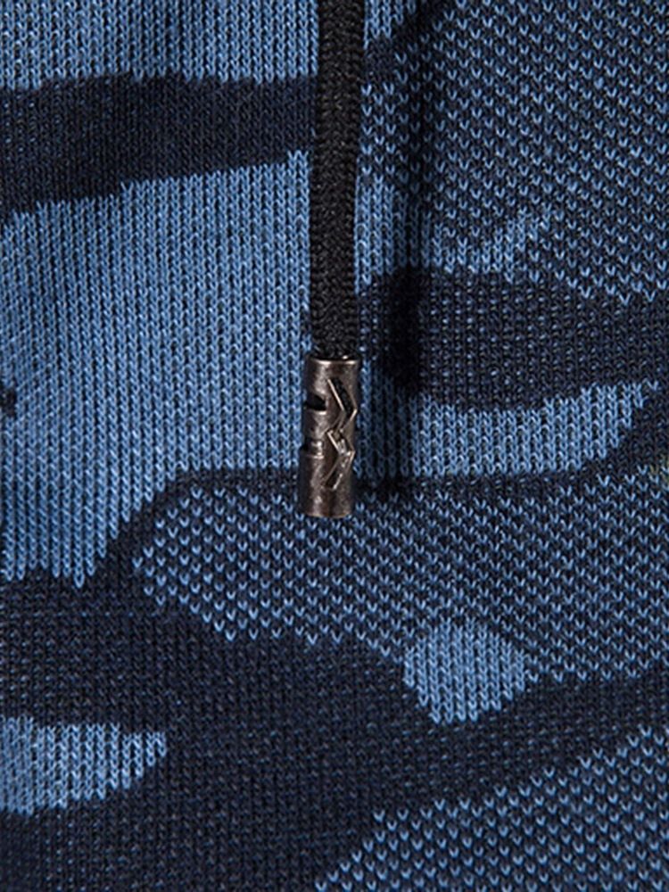 Pocket Camouflage Hette Glidelås Mote Herregenser