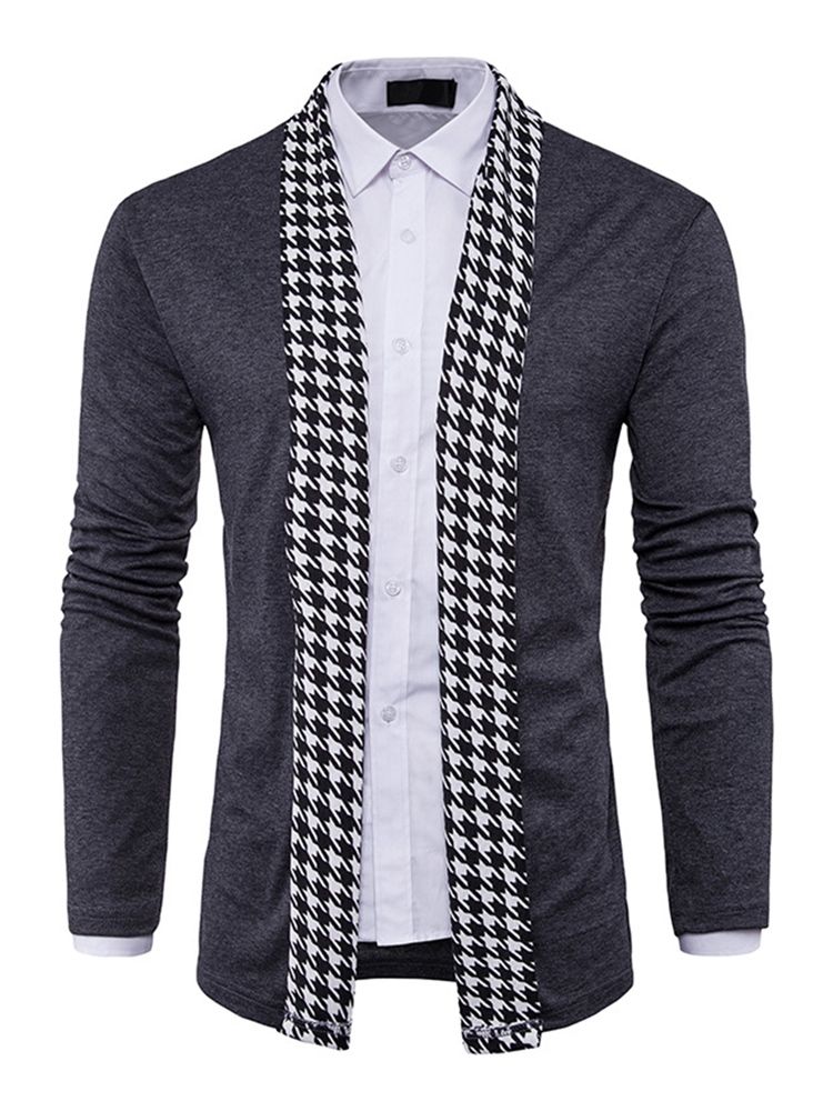 Standard Houndstooth Slim Fall Herregenser