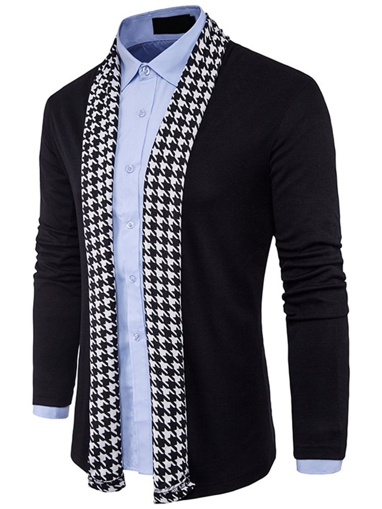 Standard Houndstooth Slim Fall Herregenser