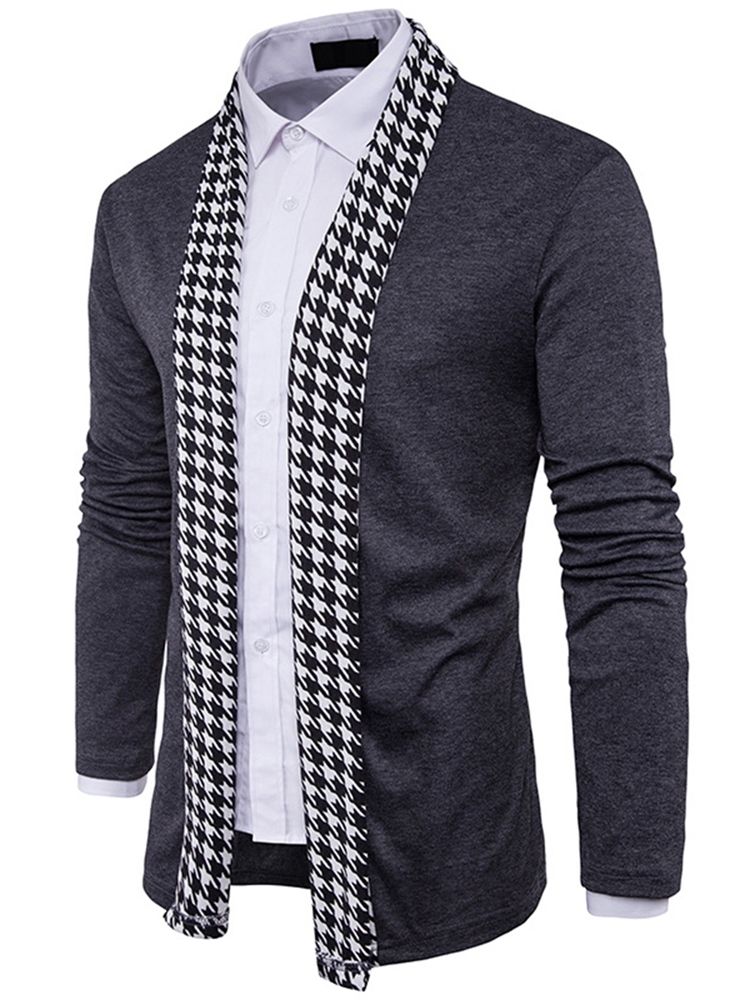 Standard Houndstooth Slim Fall Herregenser