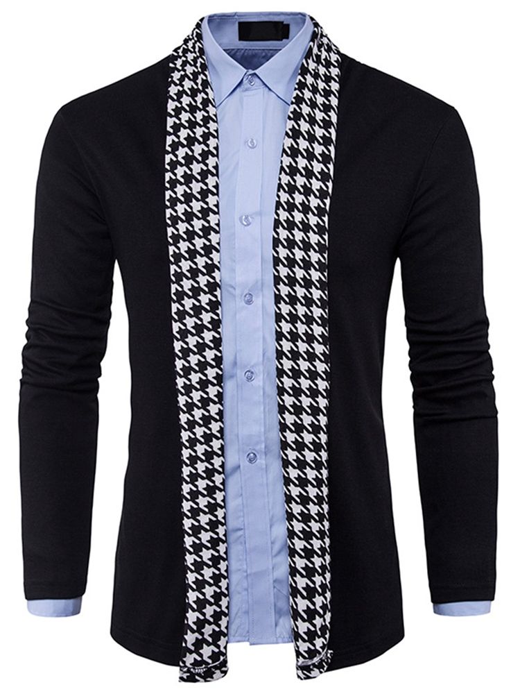 Standard Houndstooth Slim Fall Herregenser