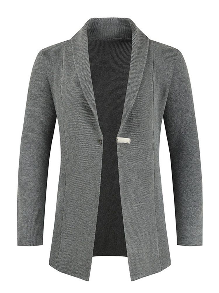 Standard Jakkeslag Plain Casual Fall-Genser