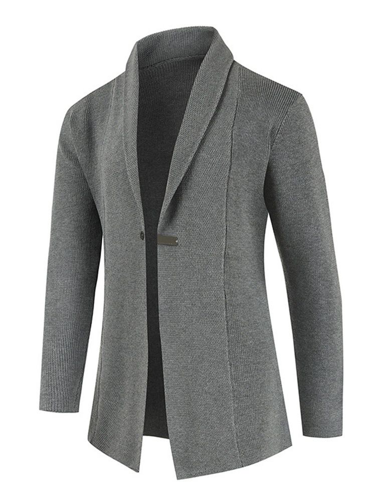 Standard Jakkeslag Plain Casual Fall-Genser