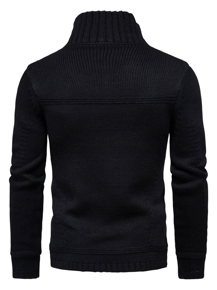 Standard Jakkeslag Plain Casual Slim Genser