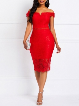 Kortermet Off The Shoulder Bodycon-Kjole