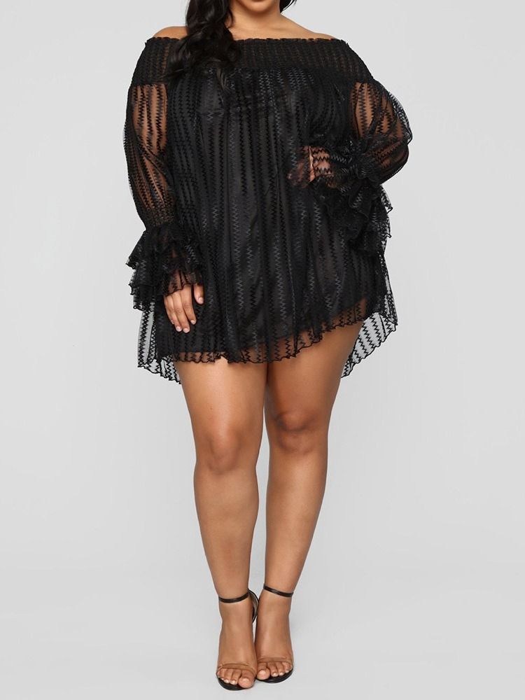 Falbala Langermet Off Shoulder Date Night Going Out Cold Shoulder Dress