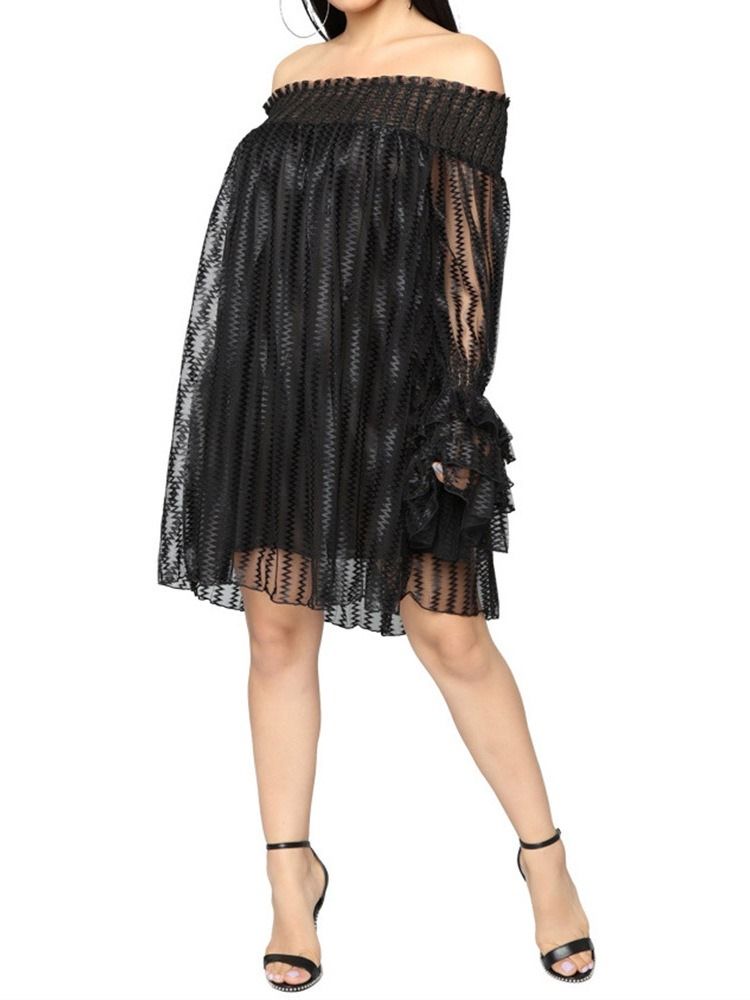 Falbala Langermet Off Shoulder Date Night Going Out Cold Shoulder Dress