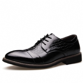 Croco Point Toe Menn Oxfords