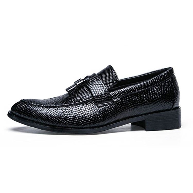 Pu Frynser Slip-On Rund Tå Menn Oxfords