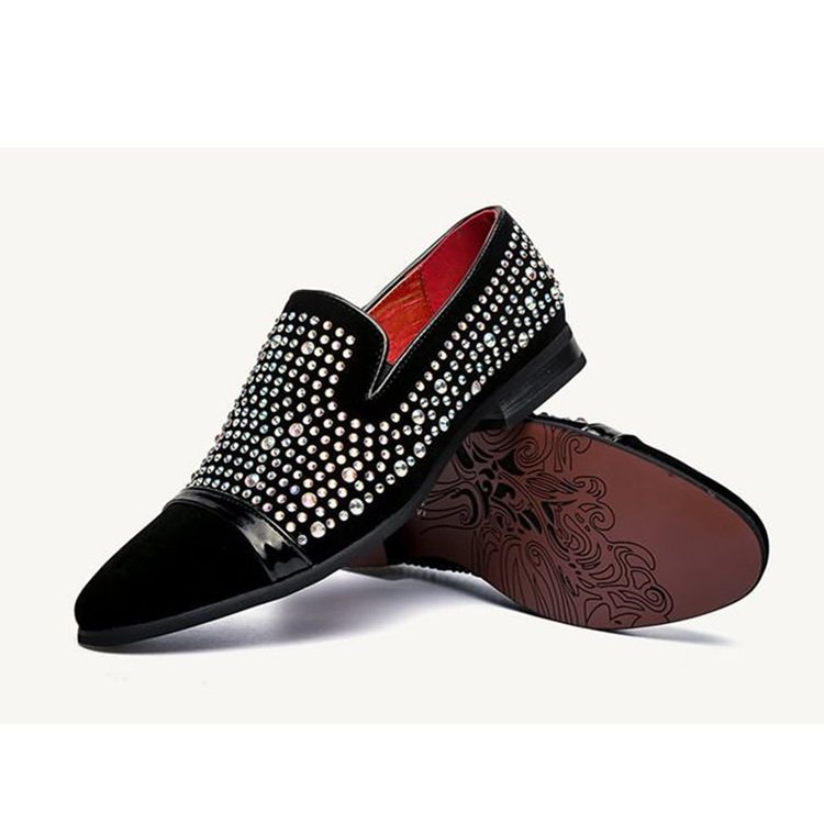 Rivet Rund Toe Slip-On Herresko