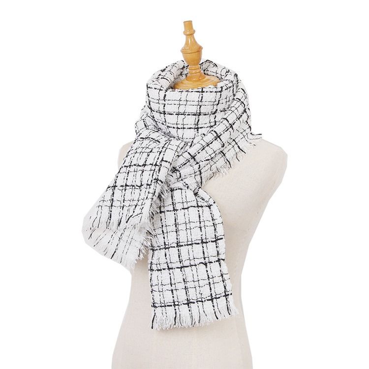 Akryl Dusk Plaid Varme Skjerf For Kvinner