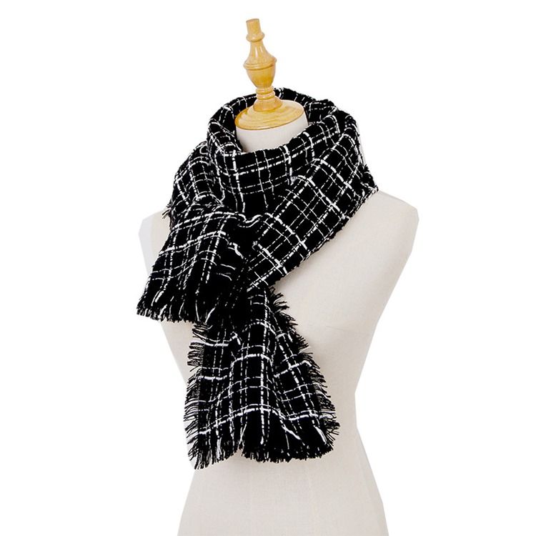 Akryl Dusk Plaid Varme Skjerf For Kvinner