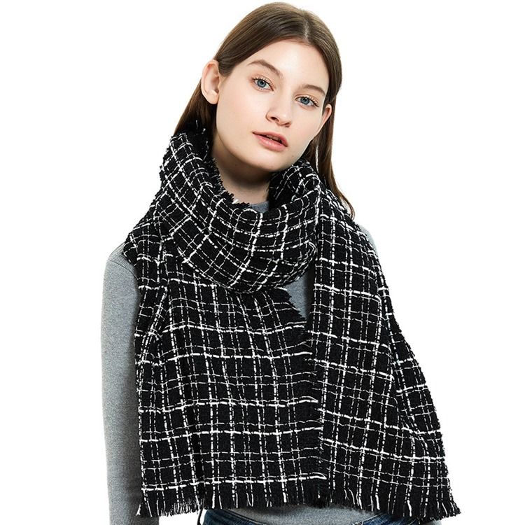 Akryl Dusk Plaid Varme Skjerf For Kvinner