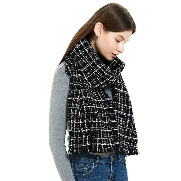 Akryl Dusk Plaid Varme Skjerf For Kvinner