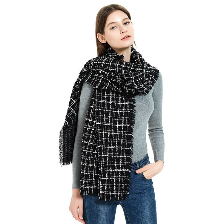 Akryl Dusk Plaid Varme Skjerf For Kvinner