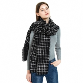 Akryl Dusk Plaid Varme Skjerf For Kvinner