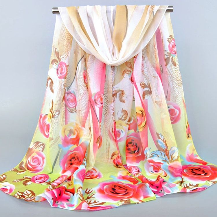 All Match Chiffon-Trykt Dameskjerf