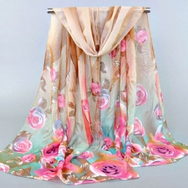 All Match Chiffon-Trykt Dameskjerf