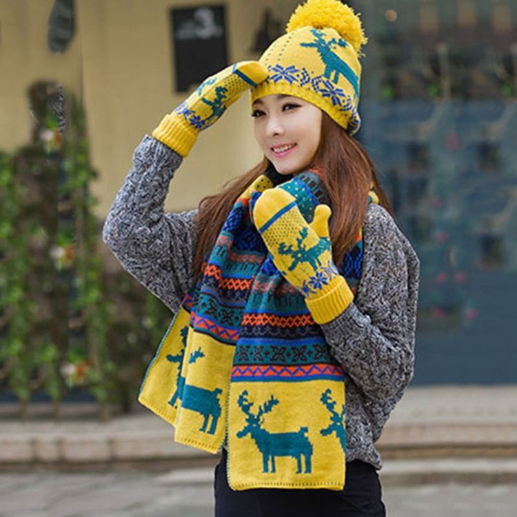 Elk Christmas Imitation Cashmere Skjerf