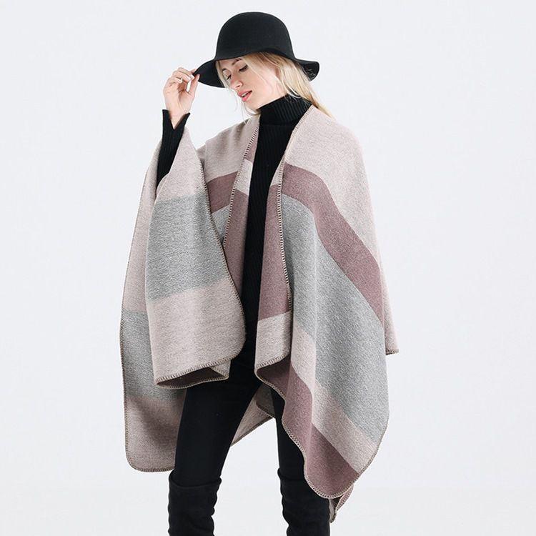 Fall Color Block Sjal Skjerf