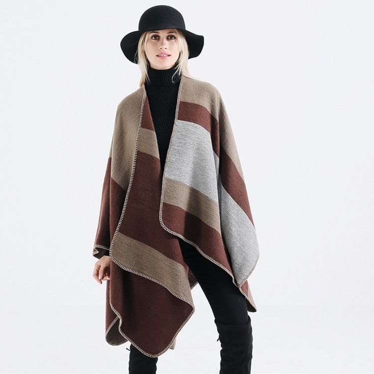 Fall Color Block Sjal Skjerf