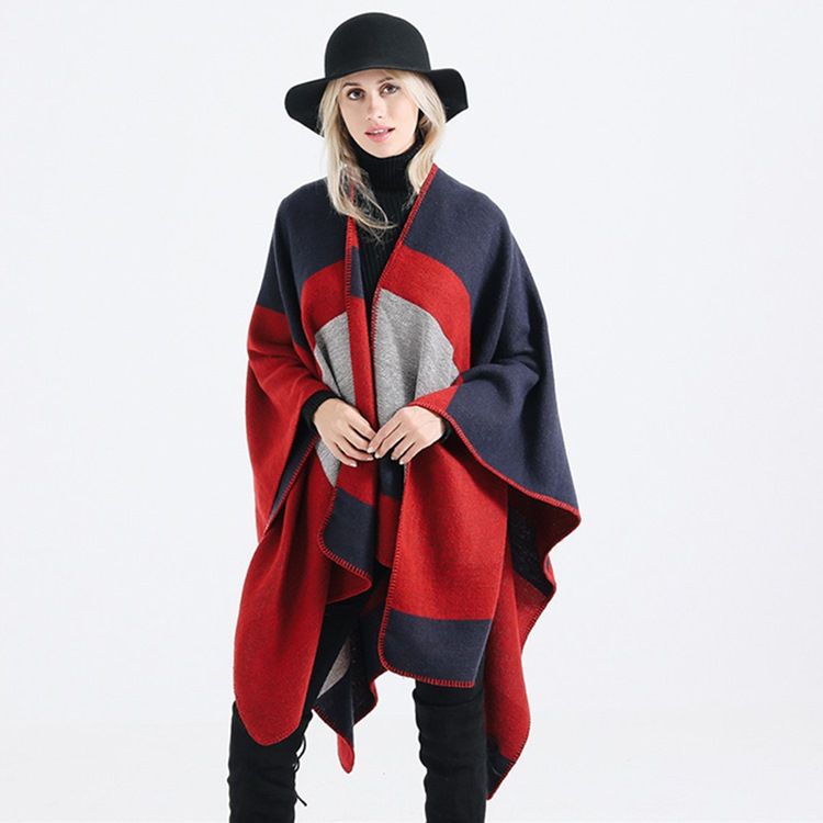 Fall Color Block Sjal Skjerf