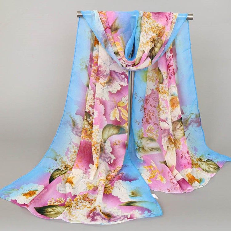 High End Chiffon Printed Printing Skjerf