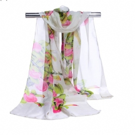 Nytt Mote Chiffon Blomsterskjerf