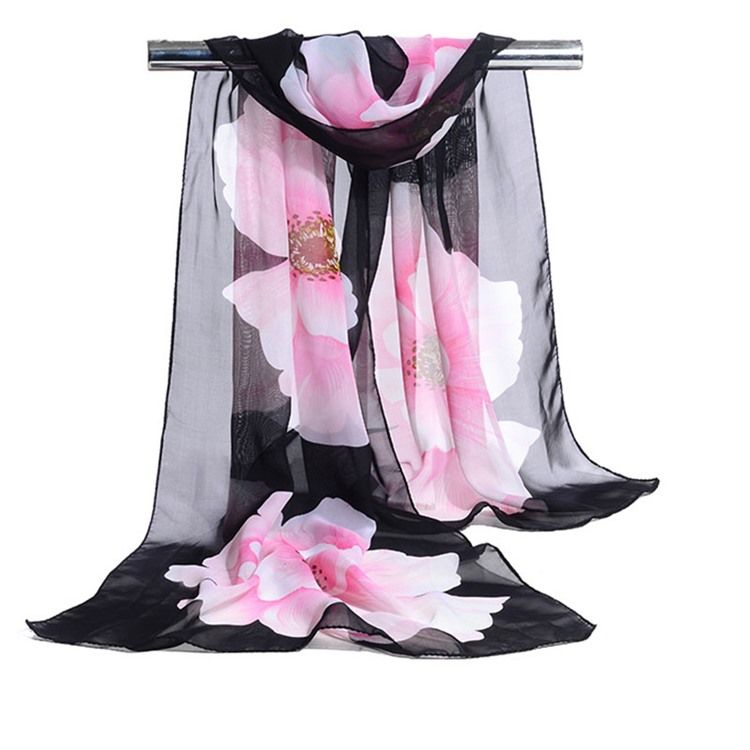 Nytt Mote Chiffon Damelignende Blomsterskjerf