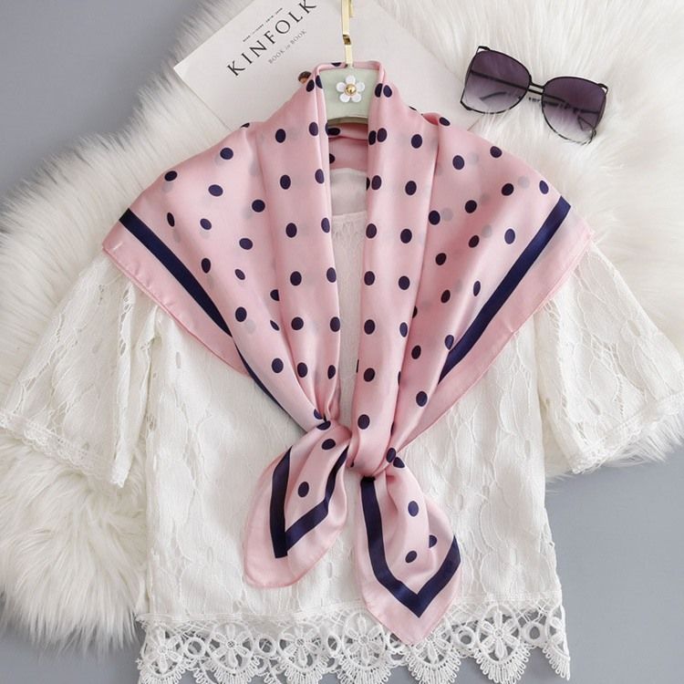 Polka Dots Skjerf Med Ladylike Print